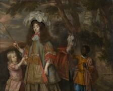 Portrait of Maria of Orange with Hendrik van Zuijlestein and a Servant (Jan Mytens) - Muzeo.com