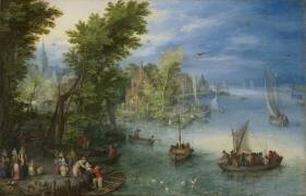 River Landscape (Jan Brueghel the Elder) - Muzeo.com