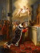 Saint Louis déposant la couronne d'épines dans la Sainte Chapelle de Paris en 1248 (Charles Thévenin) - Muzeo.com