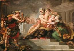 Le festin donné aux dieux par Tantale (Hugues Taraval) - Muzeo.com
