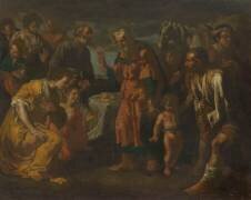 Scène biblique (Maître de l'Annonce aux...) - Muzeo.com