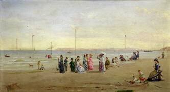 Seaside at Trouville (Henri Renard) - Muzeo.com