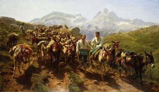 Spanish Muleteers Crossing the Pyrenees (Rosa Bonheur) - Muzeo.com