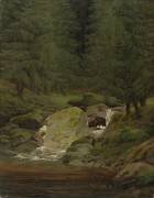 The Evergreens by the Waterfall (Caspar David Friedrich) - Muzeo.com