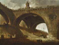 The Old Bridge (Hubert Robert) - Muzeo.com