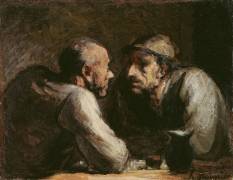 The two drinkers (Honoré Daumier) - Muzeo.com