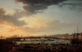 Troisième vue de Toulon, vue du vieux port, prise du côté des magasins au vivres (Joseph Vernet) - Muzeo.com