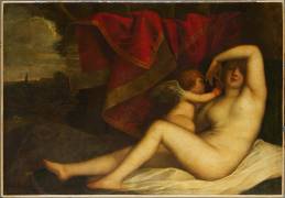 Vénus et l'Amour (Alessandro Varotari) - Muzeo.com