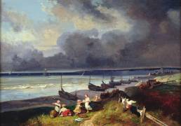 View of Dieppe (Eugène Isabey) - Muzeo.com
