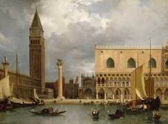 Vue d'une partie du palais ducal et de la Piazzetta à Venise (Lancelot-Théodore Turpin de...) - Muzeo.com