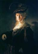 Young Woman in Fancy Dress (Rembrandt) - Muzeo.com
