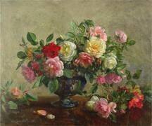 Rose Bowl filled with Roses (Albert Williams) - Muzeo.com