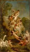 Amours jouant avec des fleurs, des cygnes et des colombes. (Joseph Marie Vien) - Muzeo.com