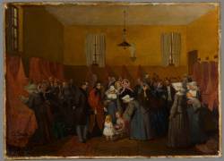 Visite de Napoléon III et l'Impératrice à la crèche de soeur Rosalie (Edouard Sain) - Muzeo.com