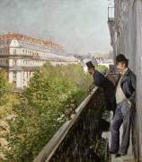 Un Balcon, Boulevard Haussmann (Gustave Caillebotte) - Muzeo.com