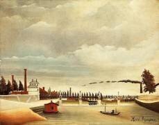 Les Bancs de la Seine (Henri Rousseau) - Muzeo.com