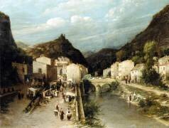 A Mountain Village (Silvestro Lega) - Muzeo.com