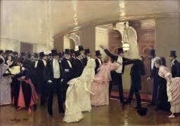 An argument in the corridors of the opera house (Jean Béraud) - Muzeo.com