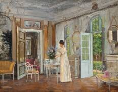 Arranging Summer Blooms (Adolf Heinrich Hansen) - Muzeo.com