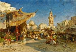 Basar in Tunis (Carl Wuttke) - Muzeo.com