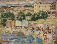 Beach and Village (Maurice Brazil Prendergast) - Muzeo.com