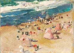 Beach at Biarritz (Joaquin Sorolla y Bastida) - Muzeo.com