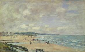 Beach at Trouville (Eugène Boudin) - Muzeo.com