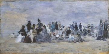 Beach at Trouville (Eugène Boudin) - Muzeo.com