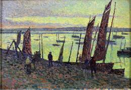 Boats at Camaret (Maximilien Luce) - Muzeo.com