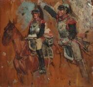 Deux cuirassiers, étude (Jean-Louis-Ernest Meissonier) - Muzeo.com