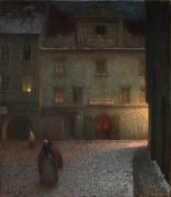 Evening Street (Jakub Schikaneder) - Muzeo.com