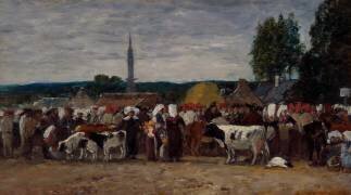 Fair in Brittany (Eugène Boudin) - Muzeo.com
