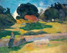 Girl herding pigs (Paul Gauguin) - Muzeo.com