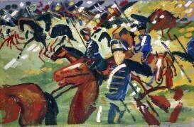 Hussars setting out (August Macke) - Muzeo.com