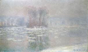 Ice at Bennecourt (Claude Monet) - Muzeo.com
