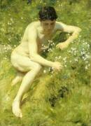 In the Meadow (Henry Scott Tuke) - Muzeo.com