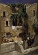Italian courtyard (Carl Frederick Aagaard) - Muzeo.com