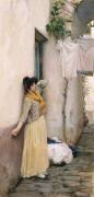 Italian Girl (John William Waterhouse) - Muzeo.com