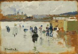 La Concha Beach (Joaquin Sorolla y Bastida) - Muzeo.com