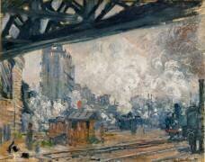 La Gare Saint-Lazare, vue extérieure (Claude Monet) - Muzeo.com