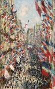 La Rue Montorgueil à Paris fête du 30 juin 1878 (Claude Monet) - Muzeo.com