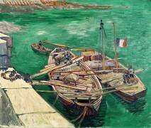 Landing Stage with Boats (Vincent van Gogh) - Muzeo.com