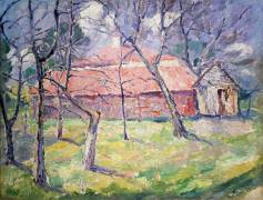 Landscape near Kiev (Kazimir Malevitch) - Muzeo.com