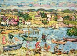 Landscape with Rowboats (Maurice Brazil Prendergast) - Muzeo.com