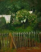 Laundry on clothesline (August Macke) - Muzeo.com