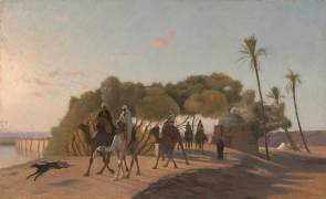 Leaving the Oasis (Jean-Léon Gérôme) - Muzeo.com