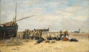 Les berckoises (Eugène Boudin) - Muzeo.com