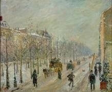 Les Boulevards, extérieurs, effet de neige (Camille Pissarro) - Muzeo.com