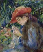 Marie-Therese Durand-Ruel Sewing (Auguste Renoir) - Muzeo.com