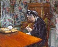 Miss Boissière knitting (Gustave Caillebotte) - Muzeo.com
